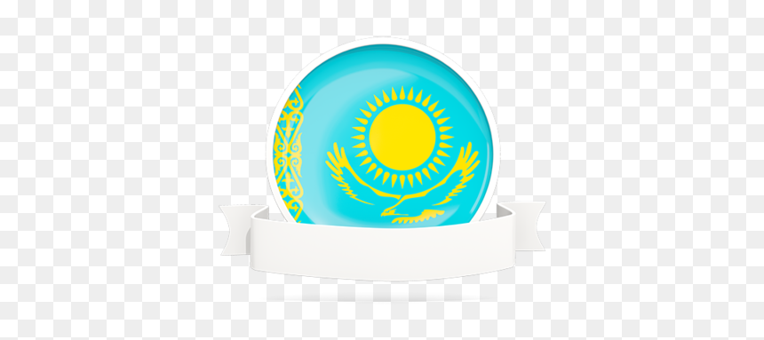 Flag With Empty Ribbon - Circle, HD Png Download - flying ribbon png