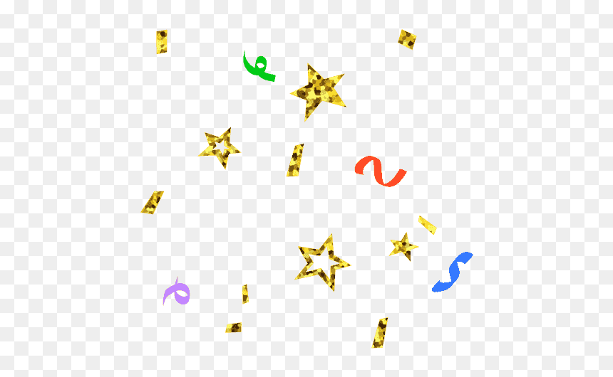 #confetti #multicolor #party #ribbons #ribbon #star, HD Png Download - party ribbons background png