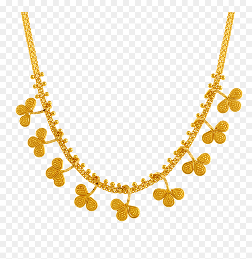 Chandra Jewellers 22k Yellow Gold Neckless - Necklace, HD Png Download - neckless png