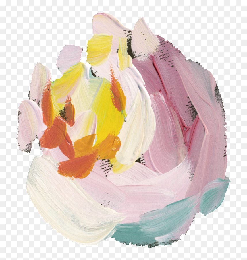 Hand Painted Color Oil Painting Png Transparent - Buttercream, Png Download - color hand png