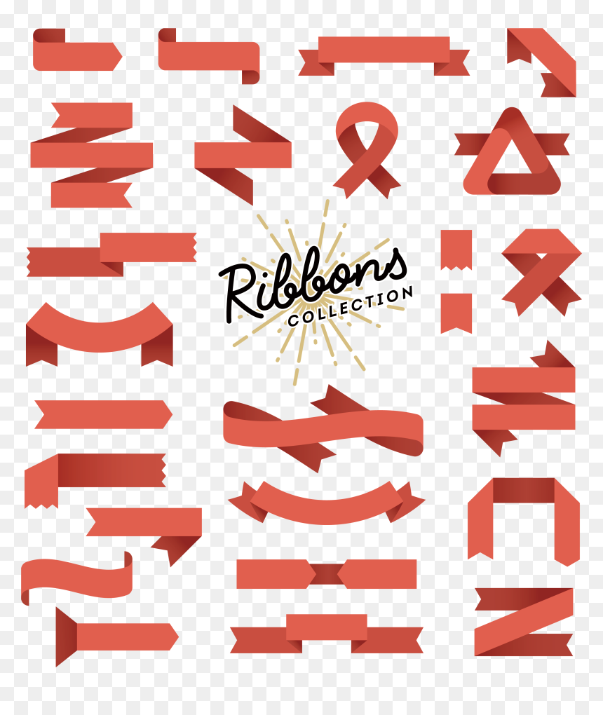 Flat Fashion Material Tag Illustration Vector Design - Flat Ribbon Border, HD Png Download - tags design png