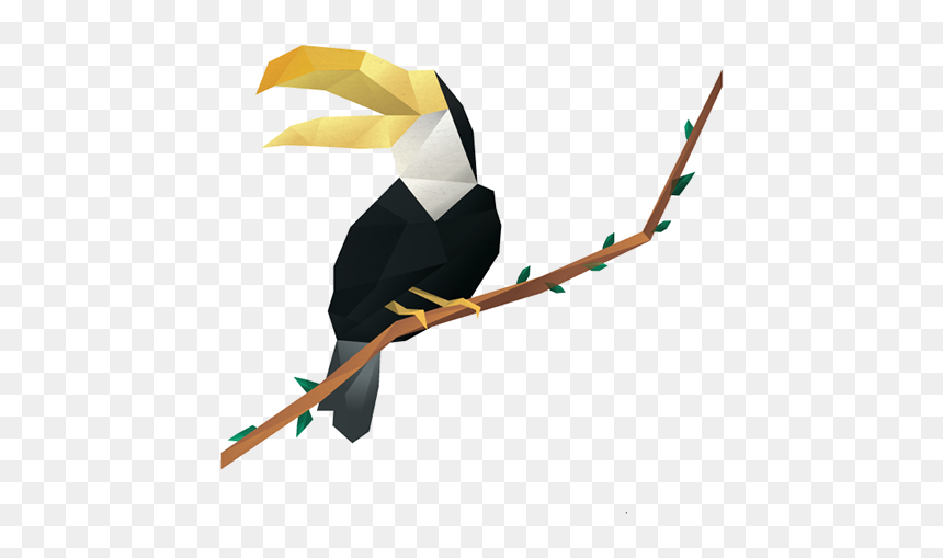 Woodpecker Tatoo Origami, HD Png Download - birds png photoshop