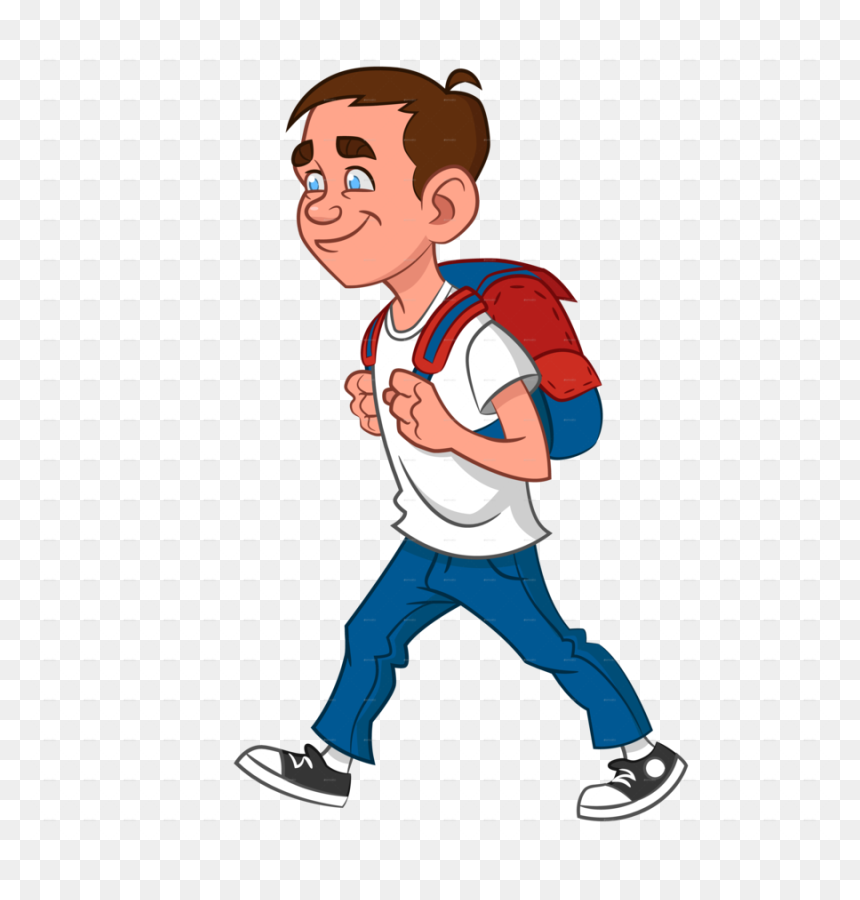 Download Lella Hutan Fb Clipart Clip Art Illustration - Cartoon School Boy Transparent, HD Png Download - school boy clipart png