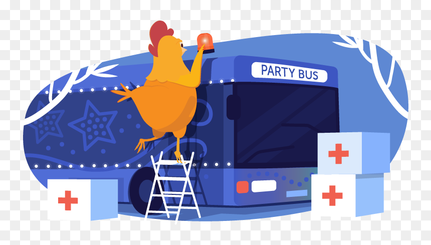 Illustration, HD Png Download - party bus png