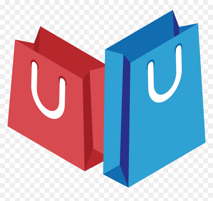 Transparent Shopping Bag Clipart - Blue Shopping Bag Logo, HD Png Download - college bag png