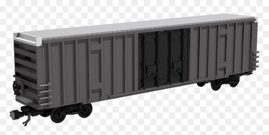 Railroad Box Car Black White Png - Box Car Transparent, Png Download - iron box images png