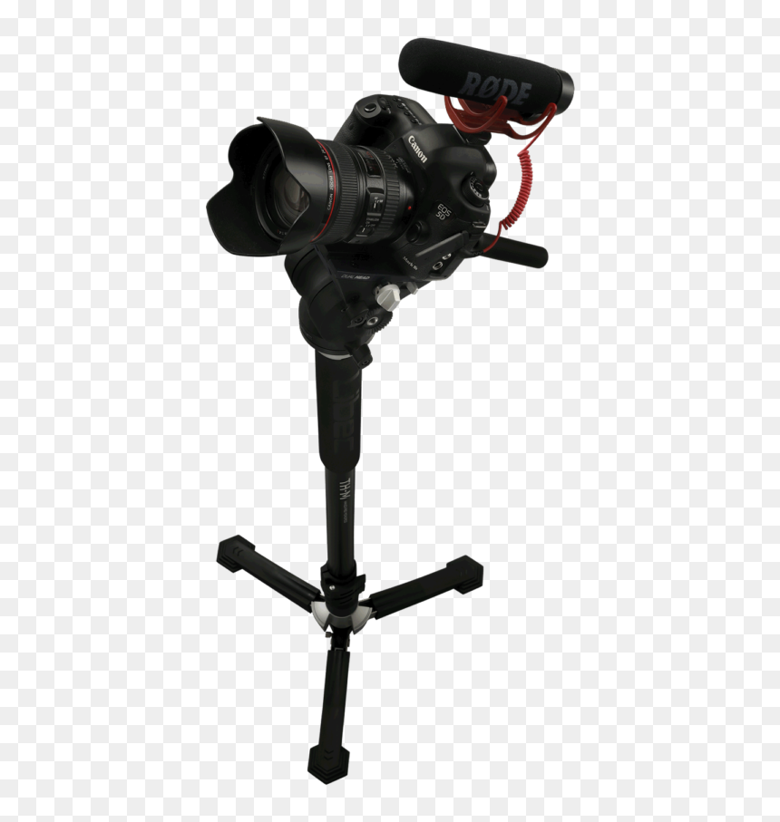 Libec Professional Video Monopod For Free Stand Operations - Video Camera, HD Png Download - camera tripod png