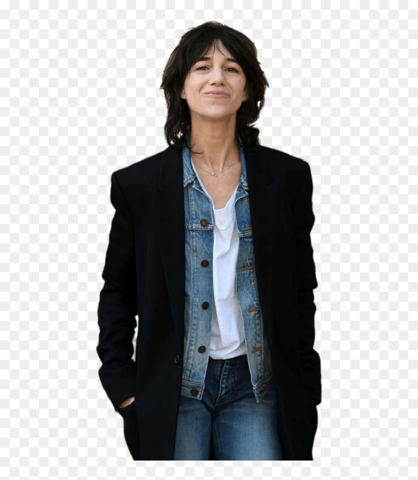 Charlotte Gainsbourg Smiling Clip Arts - Charlotte Gainsbourg Black Hair, HD Png Download - jeans button png