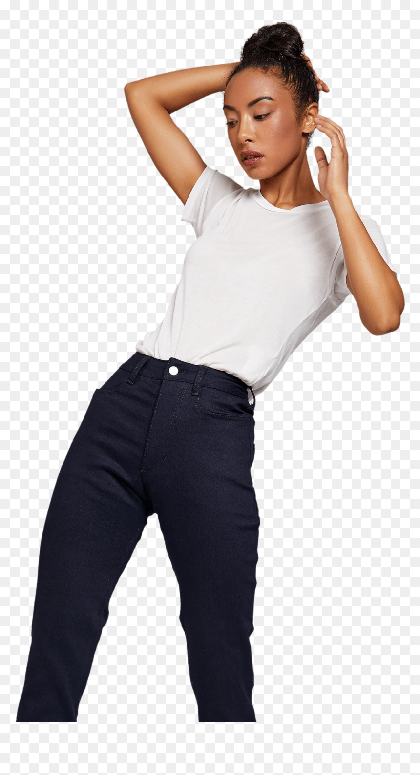 Girl, HD Png Download - jeans button png