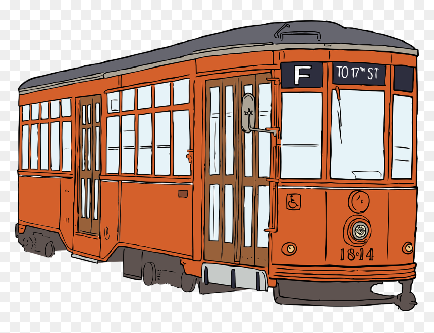 Street Car Clipart, HD Png Download - railway clipart png