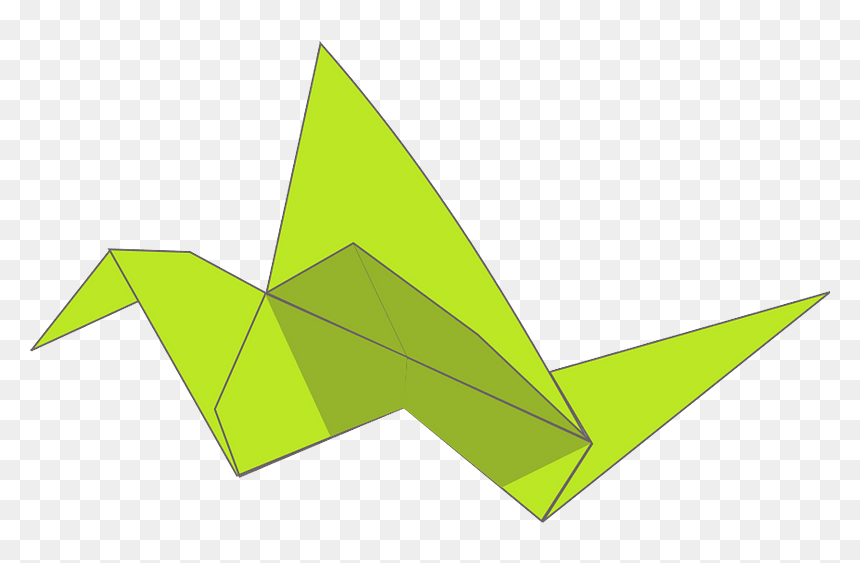 Origami Flying Bird Clipart - Origami Clip Art, HD Png Download - flying leaf png