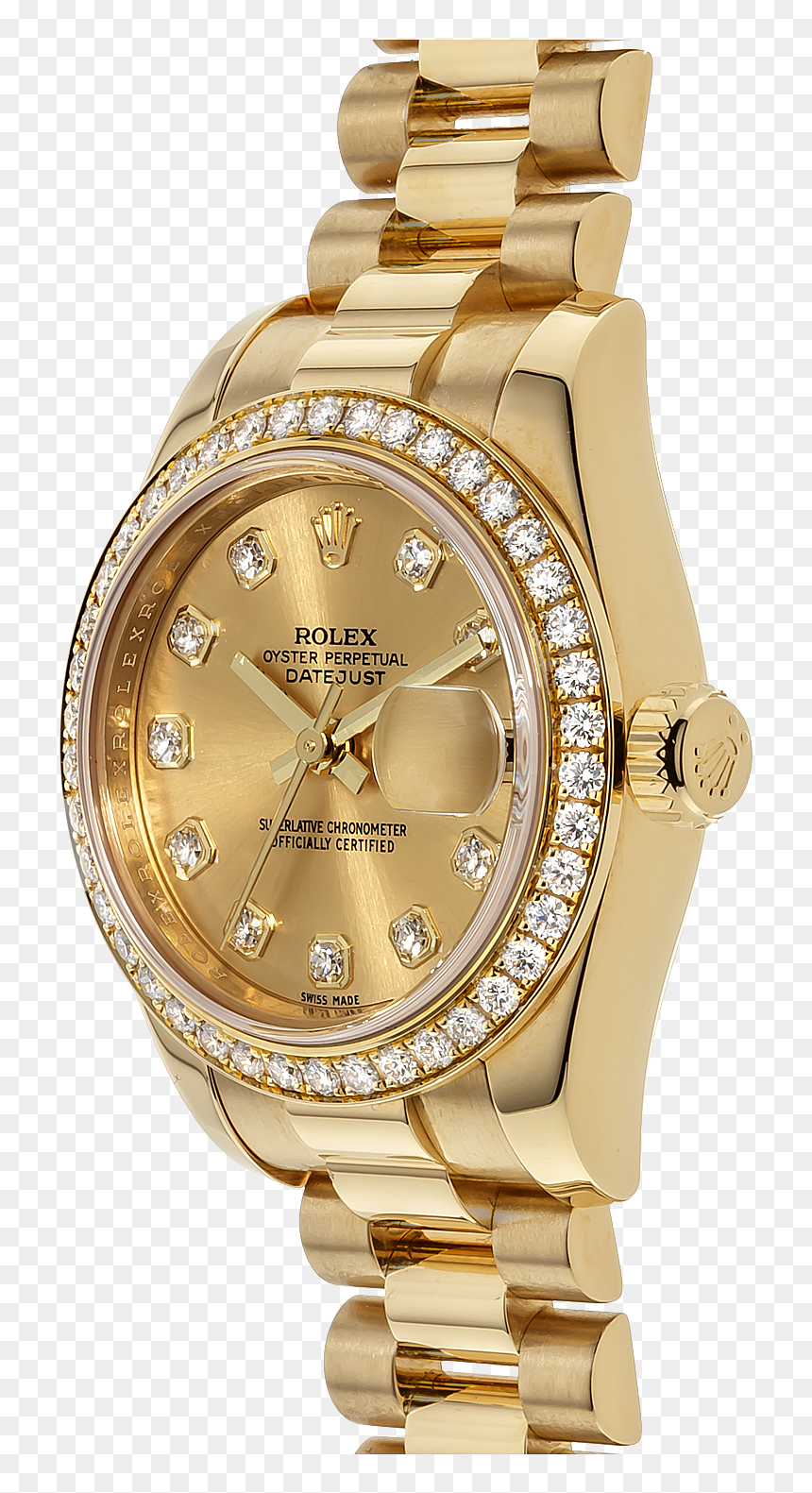 Gold Jewellery Datejust Watch Rolex Colored Clipart - Rolex, HD Png Download - gold jewellery background png