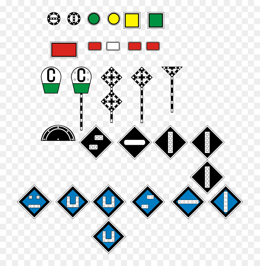 Russian Signs Of Travel And Signaling Railways - Russian Railway Signs, HD Png Download - railway clipart png