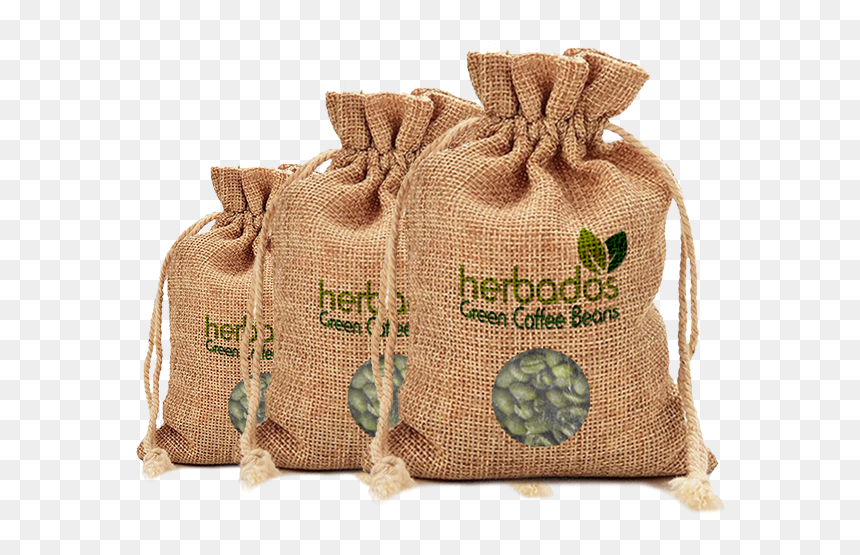 Burlap Or Gunny Sack, HD Png Download - green coffee bean png
