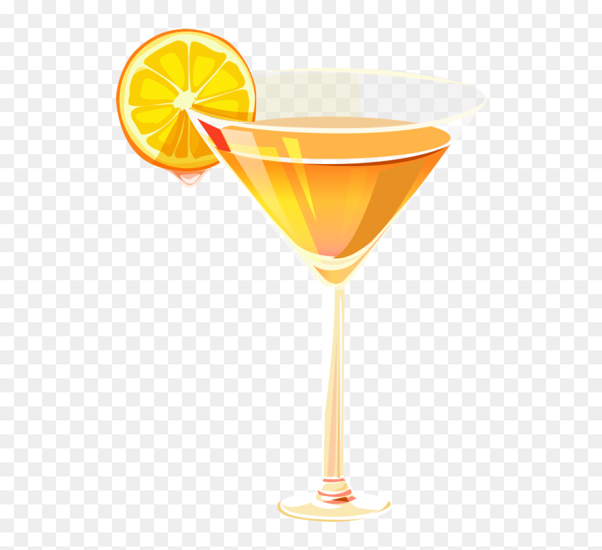 Free Download High Quality Orange Juice Png Glass Image - Martini Glass, Transparent Png - orange juice glass png