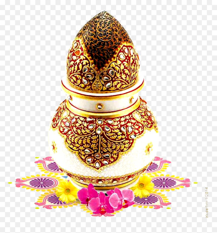 Kalash Png With Gold Plated Jewellery - Akshaya Tritiya Kalash Png, Transparent Png - jewellery.png