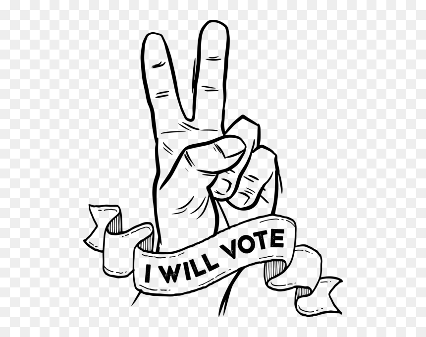 Drawing, HD Png Download - vote finger png