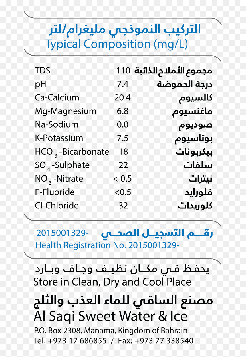 Arabic Infographic, HD Png Download - mineral water bottle 20 litre png