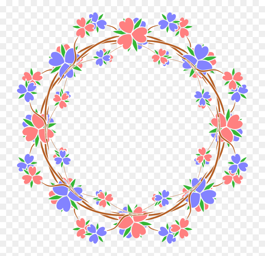 Floral Design Drawing Flower Visual Arts - Clip Art, HD Png Download - new year frame png