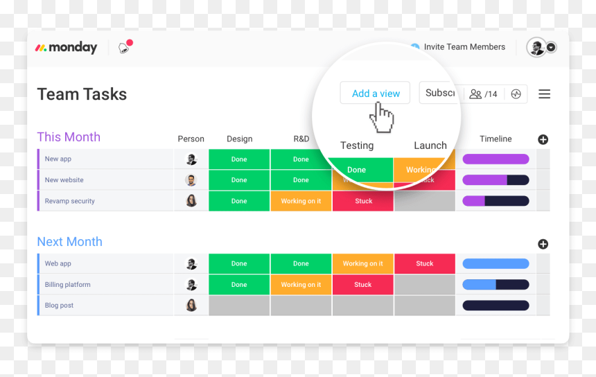 Addview - Monday Project Management, HD Png Download - next button image png