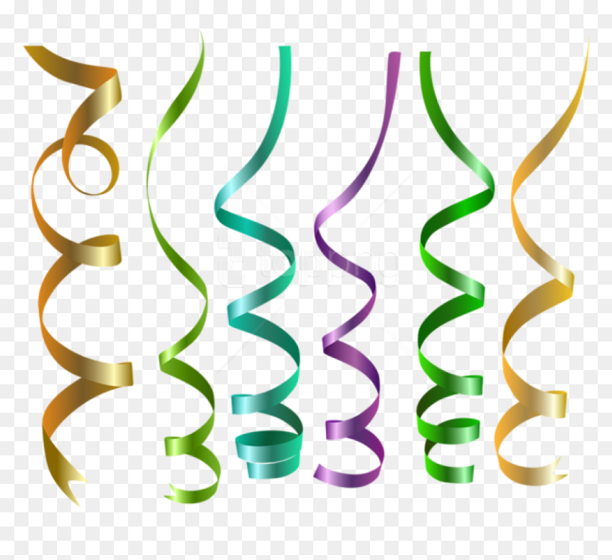 Download Ribbons Transparent Clipart - Clipart Curly, HD Png Download - ribbon background png