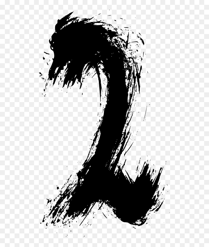 Ink Number 2 Png, Transparent Png - number images png