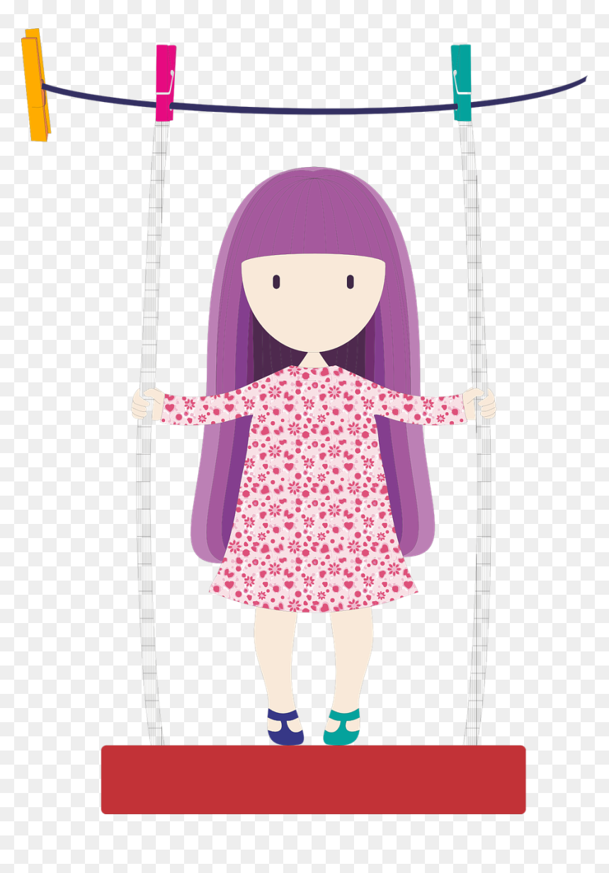 Niña Columpio Png, Transparent Png - small girl png