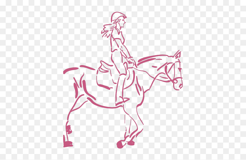Horse Riding Clipart Sketch Horse - Horse Riding Cartoon Drawing, HD Png Download - horse riding png