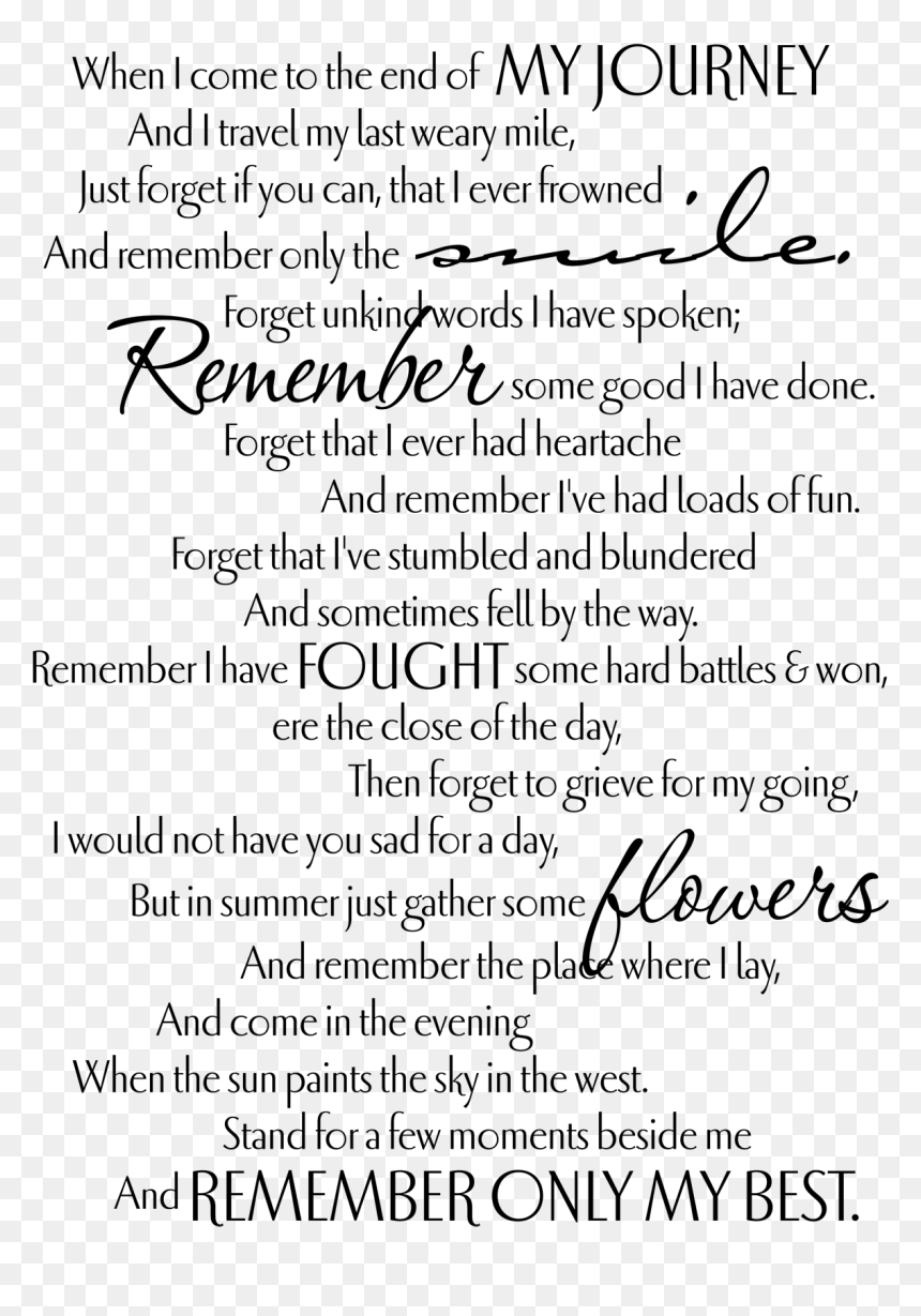 When I"m Gone - Poem When Im Gone, HD Png Download - love story png