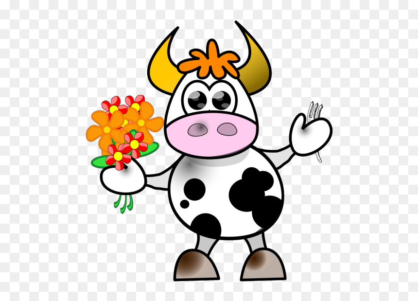 Cartoon Cows Drinking Beer, HD Png Download - spoon and fork clipart png