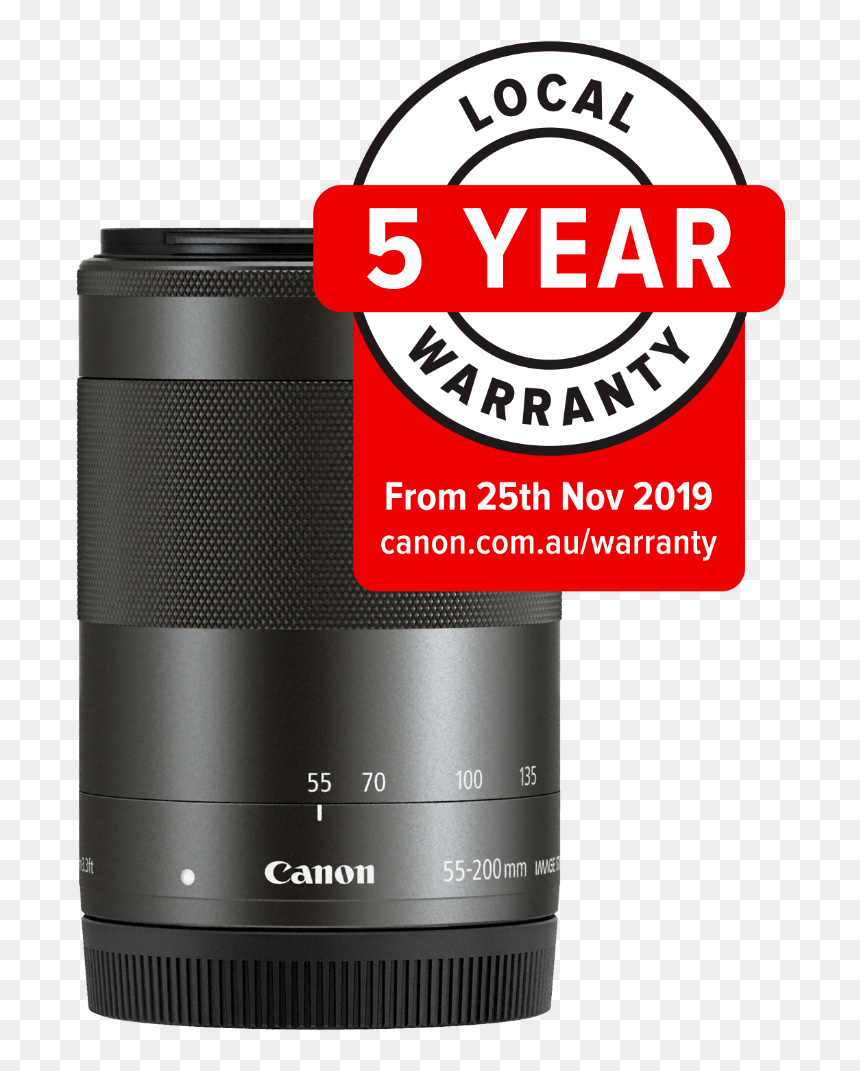 Canon Ef M 55 200mm F/4 - Canon Ef 75-300mm F/4-5.6 Iii, HD Png Download - camera lens front png