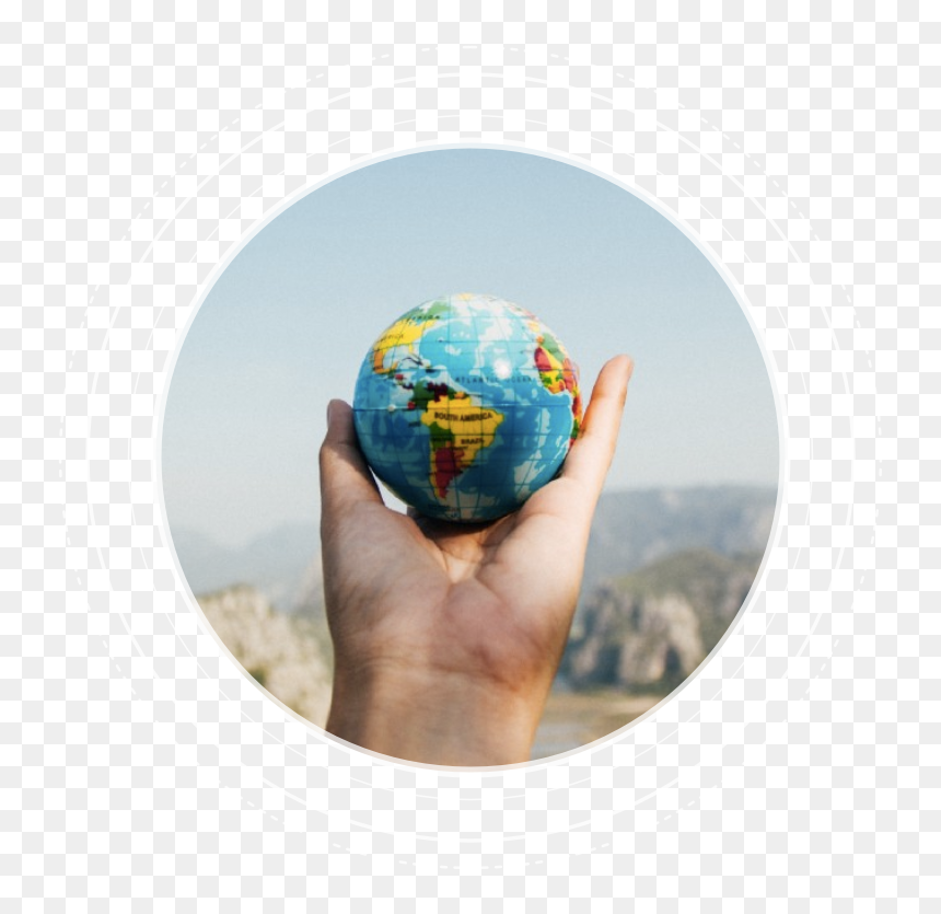 Travel World In My Hands, HD Png Download - globe with hand png