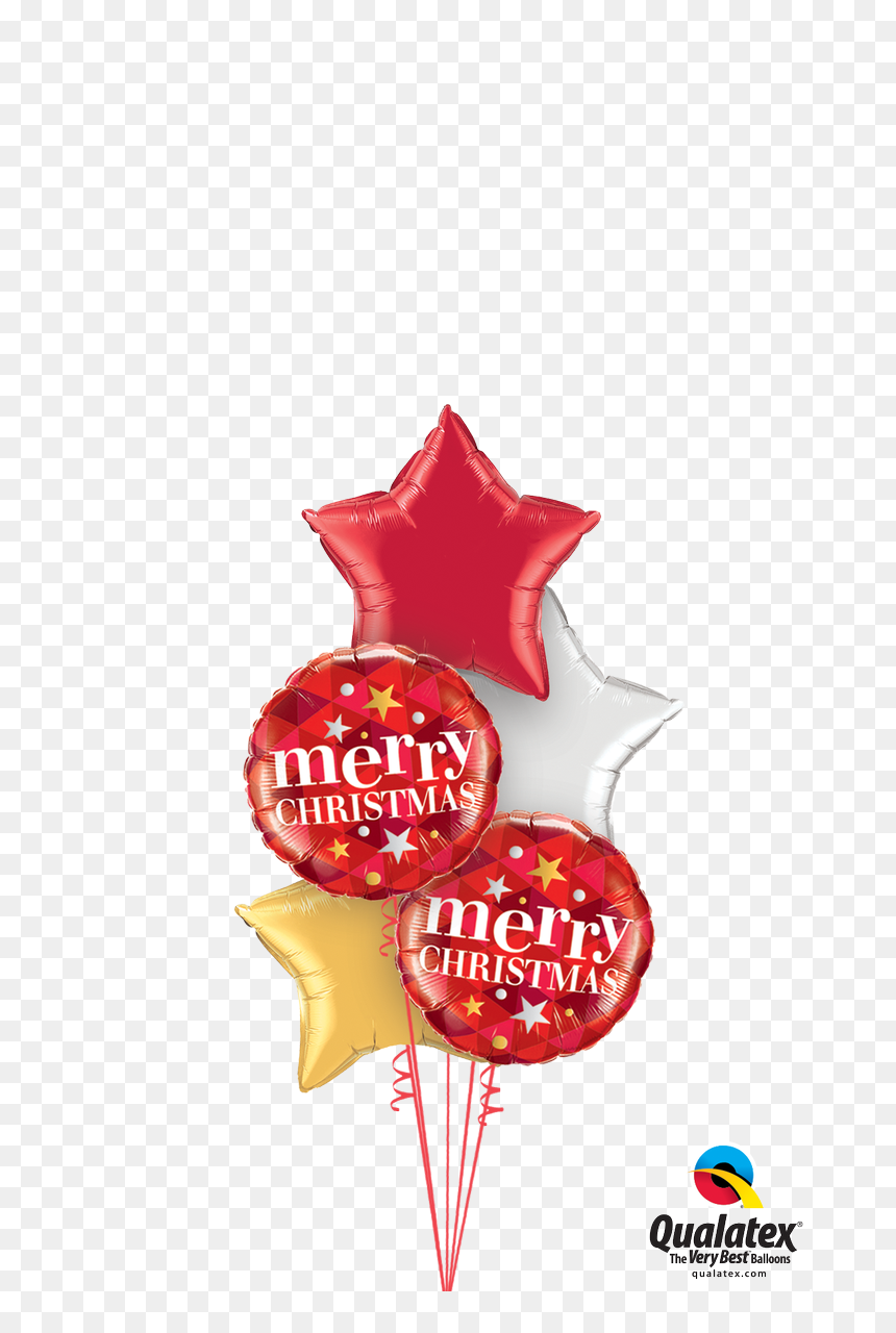 Merry Christmas Foil Balloons, HD Png Download - xmas stars png