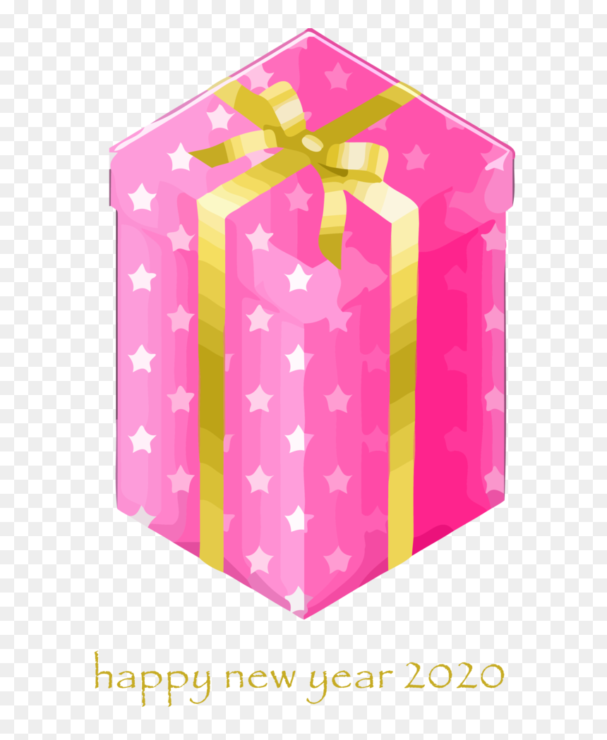 Transparent New Year Pink Present Gift Wrapping For - Happy Birthday, HD Png Download - diwali gift png
