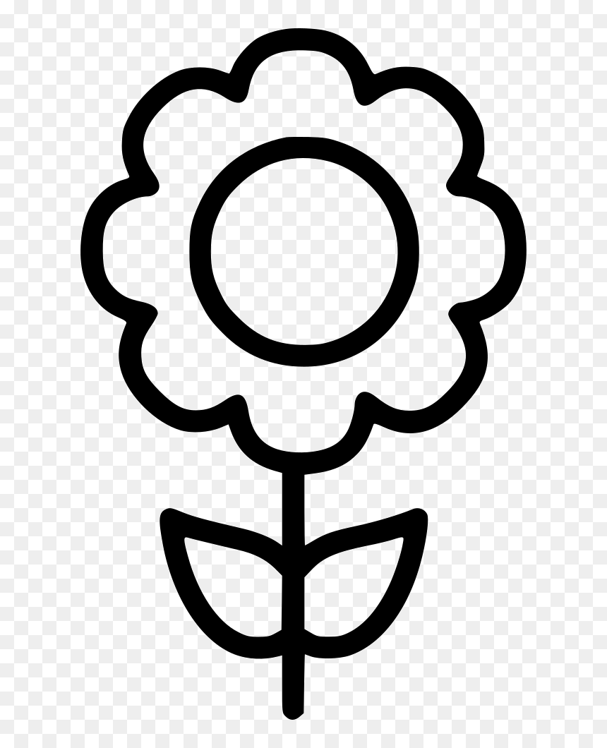 Sunflower - Flower In Pot Coloring Page Png, Transparent Png - white sunflower png