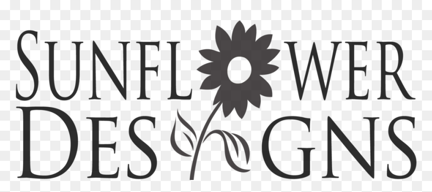 Sunflower Design Logo Crop Black - Graphic Design, HD Png Download - white sunflower png