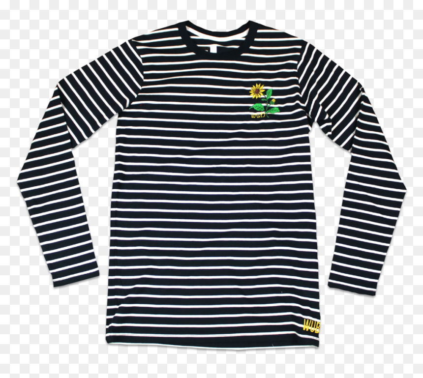 Sunflower Stripe Longsleeve - Purple Comme De Garcon Shirt, HD Png Download - white sunflower png