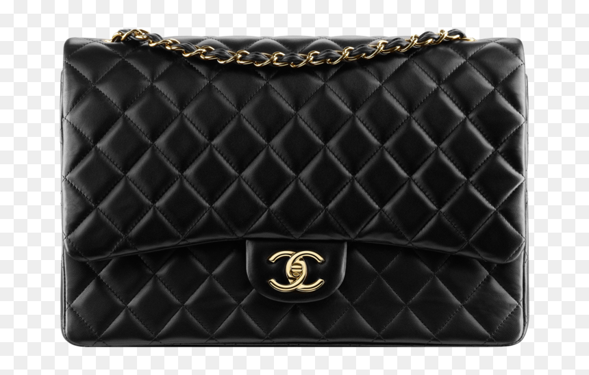 Fashion Bag Wallet Handbag Chanel Women Clipart - Chanel Classic Flap Bag Big, HD Png Download - women bag png