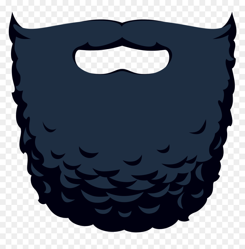 Long Dark Beard - Illustration, HD Png Download - beards png
