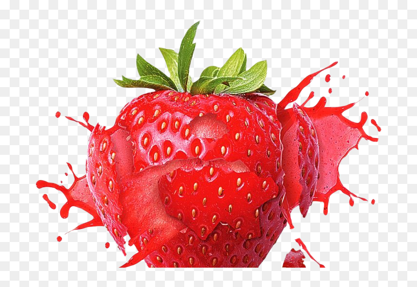 Splash Strawberry Png Image - Bazooka Sour Straws Salt Nic, Transparent Png - strawberry fruit png