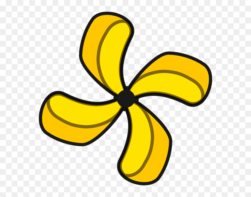 Propeller Yellow Clip Art - Elisi Clipart Elisi, HD Png Download - fan clipart png