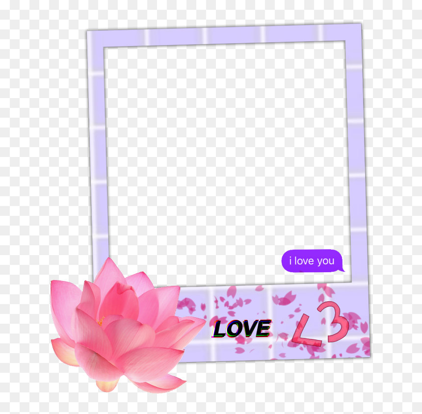 #frame #love #couple #tumblr #flower - Sacred Lotus, HD Png Download - couple frame png