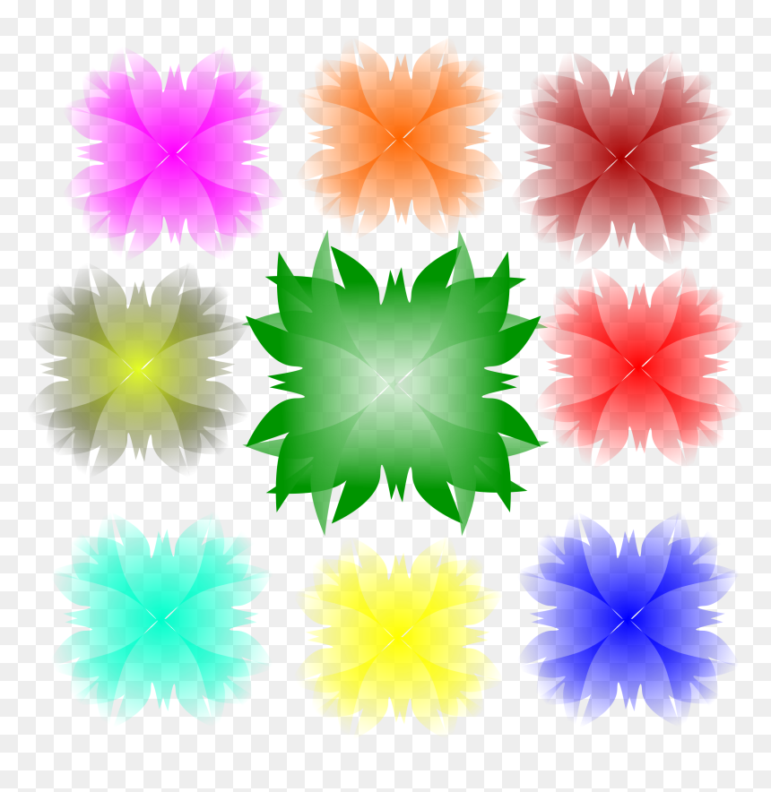 Colorfull Flower Clip Arts - Clip Art, HD Png Download - color full png