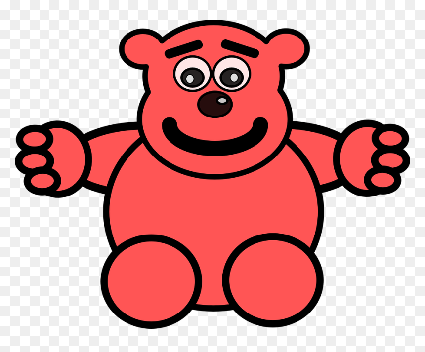 دب احمر كرتون, HD Png Download - cute teddy bear png