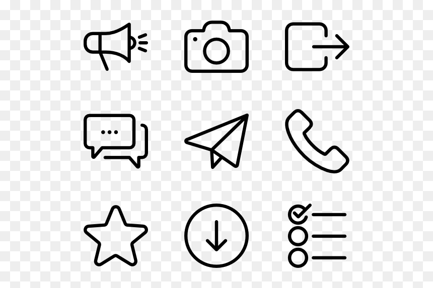 Automotive Icons Png, Transparent Png - multimedia icon png black