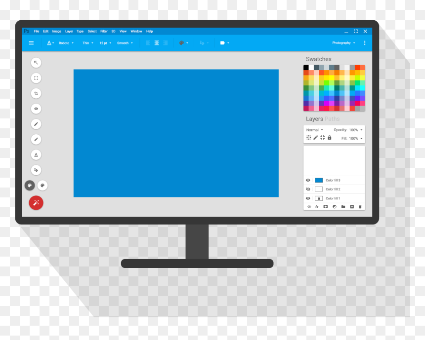 Photoshop Material Design Concept - Portable Network Graphics, HD Png Download - photoshop design png