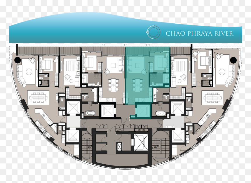 1br1 - Banyan Tree Residences Riverside Bangkok Floor Plan, HD Png Download - banyan png