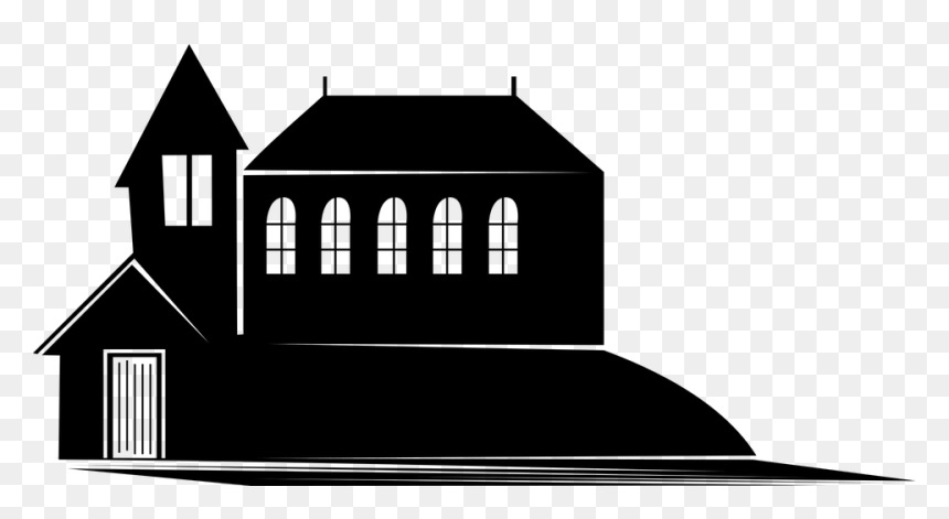 Church Building Church Silhouette, HD Png Download - building vectors png