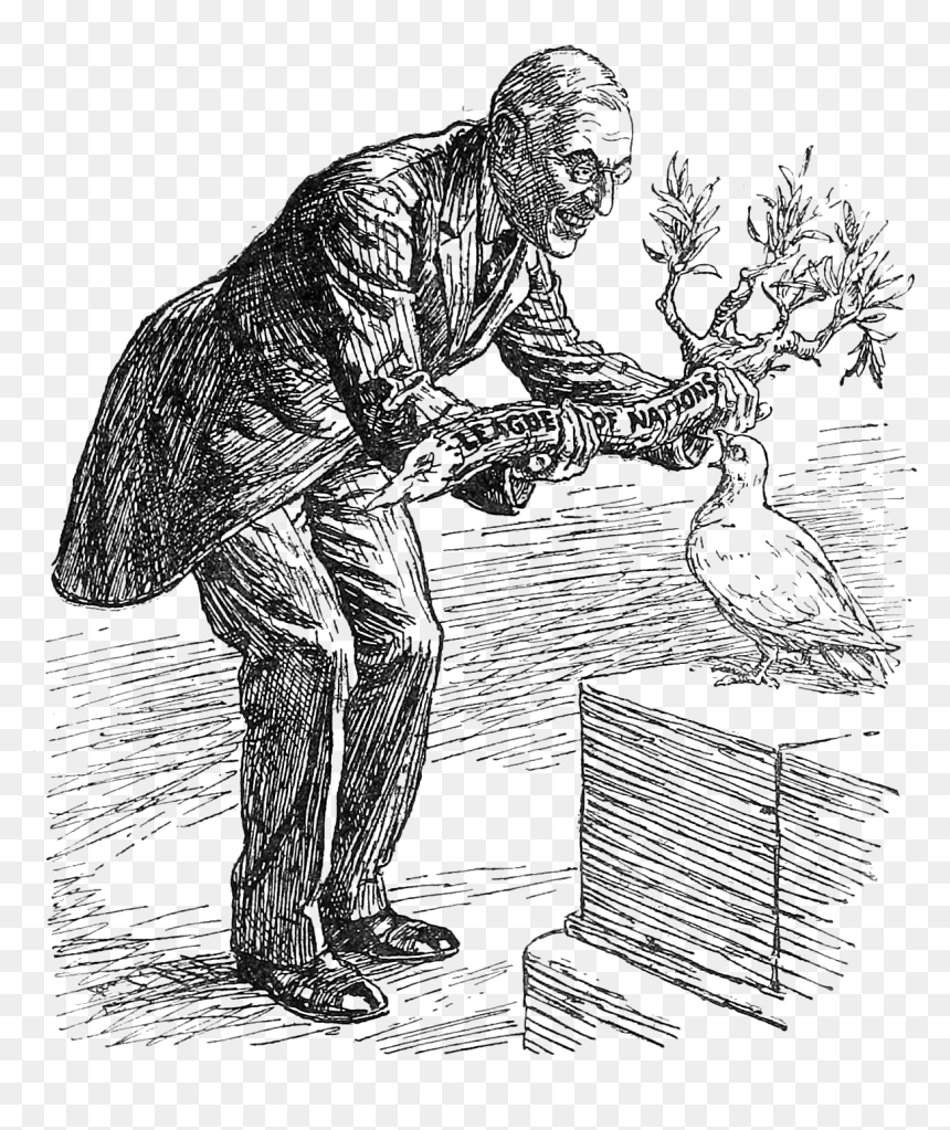 Punch"s History Of The Great War P312 - League Of Nations Caricature, HD Png Download - punch hand png