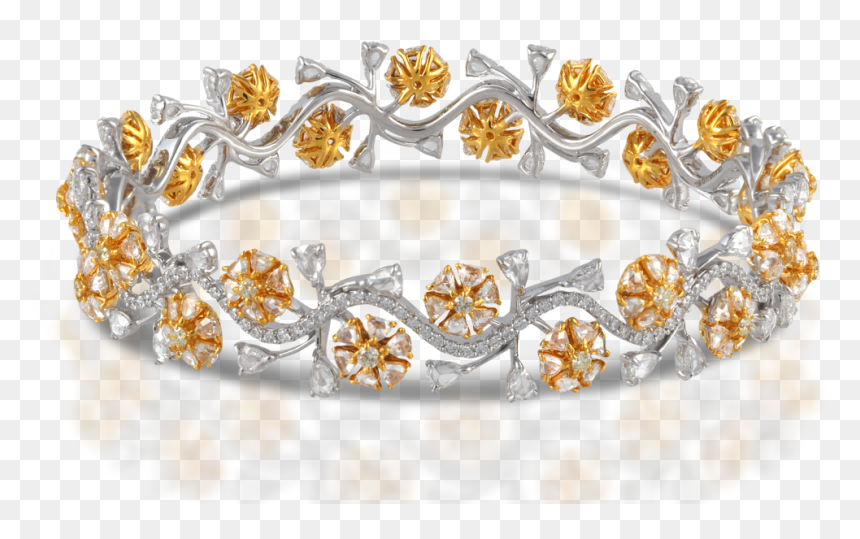 Trilloon Pear Round Bangle - Tiara, HD Png Download - png jewellers bangle designs